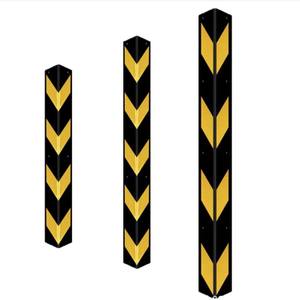 Protector de esquina reflectante en forma de L, 800mm 1000mm Columnas de estacionamiento <span class=keywords><strong>y</strong></span> Protector de paredes de garaje, Protector de esquina de <span class=keywords><strong>pared</strong></span> de goma - Product Image 1