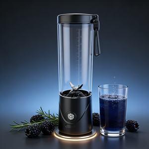 Blender portable 550 ml, rechargeable par USB, sans BPA, 6 lames, 150 W, batterie 2,0 Ah, mode turbo mains libres, acier inoxydable, pour voiture - Product Image 6
