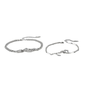 Thorn Rose <b>Couple</b> <b>Bracelet</b> Silver Men Women <b>Matching</b> Jewelry Gift Plant Design Fashion Accessory - Product Image 5