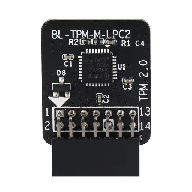 Bl-tpm-m-lpc2 14-1pin Slb9665 Tpm 2.0 Trusted Platform Module Msi Lpc Interface Tpm 2.0 Module for Win11 Upgrade Testing