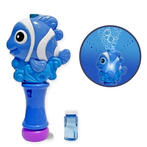 Verano al aire libre diversión dibujos animados peces burbuja varitas <span class=keywords><strong>con</strong></span> luz, Mini burbuja varita iluminar burbuja juguete para niños fiesta Favor - Product Image 2