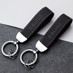 Porte-clés en cuir suédé avec logo de voiture personnalisé pour hommes et femmes, porte-clés personnalisé, gravure au laser, porte-clés, cadeau - Product Image 3