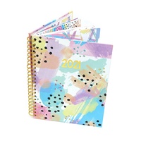 Carnet de notes, agenda, journal, organiseur mensuel, carnet de notes avec impression couleur personnalisée, spirale