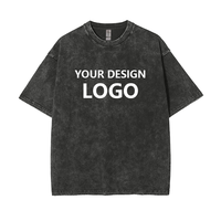 T-shirt personnalisé avec logo vintage, effet délavé, impression DTG/DTF, t-shirt homme en coton lourd, t-shirt oversize en coton 100% pour homme, vente en gros