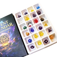 Polyedrischer Würfel Adventskalender Überraschungsbox 24 Tage Countdown, Weihnachts-Überraschungsgeschenkbox für Tischspiel-Liebhaber