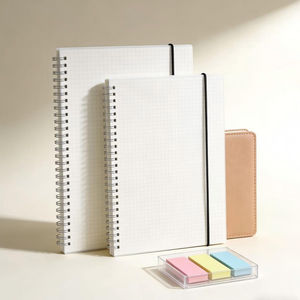 Quaderni Scolastici 100 Fogli a Puntini, Quadretti o Righe, Formato <span class=keywords><strong>A4</strong></span> A5 B5, Quaderno a Spirale Personalizzato Trasparente con Rilegatura a Filo - Product Image 1