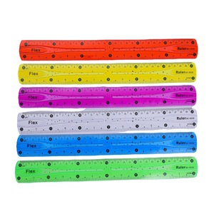 Giá thấp khuyến mãi văn phòng phẩm đầy màu sắc PVC mềm thẳng Cai Trị 30cm không thể phá vỡ uốn cong gấp nhựa cai trị trong kẹo màu sắc - Product Image 1