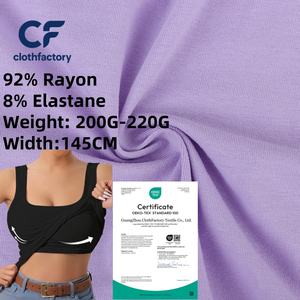 Elegante canottiera sottile nera 210G realizzata in viscosa 92%, 8% tessuto Spandex con imbottiture rimovibili per Outwear quotidiano da donna - Product Image 1