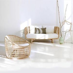 Sofás de jardín de estilo moderno para exteriores, sillón de ratán y mimbre para patio, mesa de centro con <span class=keywords><strong>madera</strong></span> para restaurantes, hoteles o parques - Product Image 2