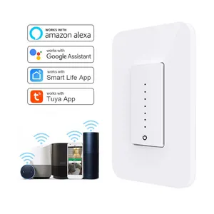 US standard alexa google home wifi wall touch light dimmer switch 110vac 500w with remote control