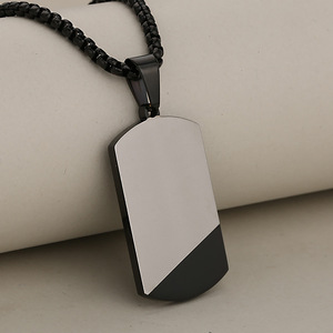 Collier Dogtag en Acier Inoxydable pour Hommes, Bijoux Hip-Hop, Vente en Gros - Product Image 5
