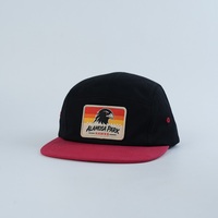 Casquette de camping non structurée à 5 panneaux, couleur personnalisée et logo brodé, visière incurvée, en coton, unisexe, pour le sport