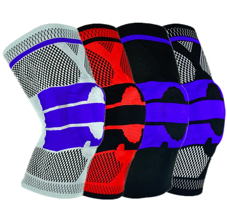 Hot sale sports knee pads wholesale non-slip warm nylon knitted protective gear outdoor cycling climbing