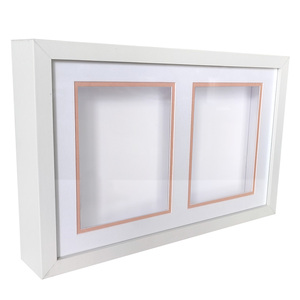 Cornice per Collage Fotografico Profondità 4,6 cm in MDF con Vetro Vero Cornice per Collage Multi-foto <span class=keywords><strong>da</strong></span> <span class=keywords><strong>Parete</strong></span> Bianco Nero, Cornice Effetto Legno - Product Image 5