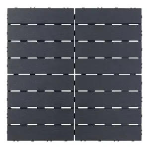Modulare X9 piano piano 18mm contemporanea in PVC Teak antiscivolo pavimenti per esterni per giardino parco terrazze facile Click installazione - Product Image 4