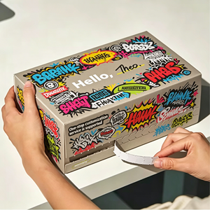 Boîte mystère personnalisée avec emballage à bande de déchirement, emballage pliable pour envoi postal, bande de déchirement auto-adhésive, emballage de livraison pour boîte mystère - Product Image 1