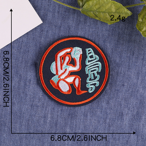 Toptan 7CM yuvarlak köpüklü 12 takımyıldızları zodyak nakış PVC demir-on yamalar için şapka <span class=keywords><strong>t</strong></span>-shirt ceketler çanta DIY - Product Image 6