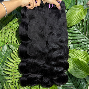 Cabello Rizado Ondulado para Trenzas, Cabello Remy, Pelucas Largas con Frente de Encaje, Extensiones de Cabello Humano Negro Natural, Listo para Enviar - Product Image 1