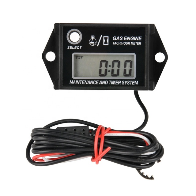 Digital Mini Waterproof Re-settable Hour Meter Tachometer for Go Kart Yamaha Snowmobile