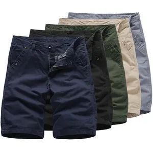 Pantaloncini da uomo personalizzati con cerniera Casual in cotone 100% estate con tasche Cargo pantaloncini da uomo street wear