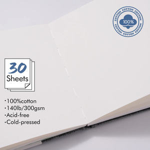 <span class=keywords><strong>Bloc</strong></span> de papier aquarelle 100 % coton 300 g/m² pressé à froid, sans acide, format carré, pour croquis et techniques mixtes, fournitures d'art en gros - Product Image 5