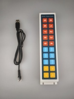 KDS20U 20 KDS Bump Bar, Teclas Totalmente Programables, Acero con Recubrimiento en Polvo, Interfaz RS232, Compatible con Windows/Linux/Android para un Uso Rápido