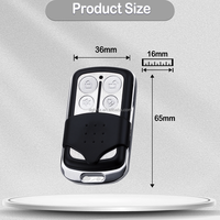Télécommande sans fil RF 315 MHz à 4 canaux personnalisable OEM, type clonage de code face à face, pour la sauvegarde de la télécommande pour les serrures et les portails