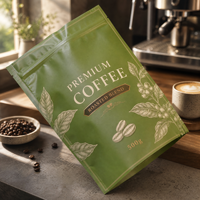 Emballage Doypack à haute barrière avec surface lisse pour mélanges de café de spécialité et feuilles de thé de qualité supérieure, pour un branding créatif