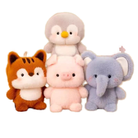 Bobova Peluche d'éléphant personnalisée mignonne pour bureau, super douce, garnie de coton PP, doublure en maille, anti-stress, cadeau d'anniversaire pour enfants