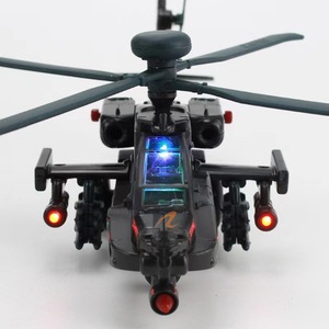 Haute qualité 1:64 moulé sous pression <span class=keywords><strong>avion</strong></span> <span class=keywords><strong>de</strong></span> l'armée lumière son retrait militaire métal AH-64D Apache <span class=keywords><strong>combat</strong></span> hélicoptère modèle jouets - Product Image 2