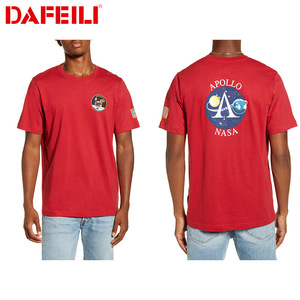 <span class=keywords><strong>T</strong></span>-<span class=keywords><strong>shirt</strong></span> d'é<span class=keywords><strong>t</strong></span>é 100% coton Apollo à manches courtes astronaute de la <span class=keywords><strong>NASA</strong></span> pour hommes européens et américains - Product Image 1