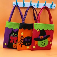 Sac à bonbons d'Halloween amusant en peluche, seau à bonbons citrouille portable pour enfants, accessoires de décoration de fête, panier de rangement stérile