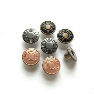 Venta al por mayor logotipo personalizado 17MM 20MM latón hierro Acero inoxidable Metal Jeans botón Botón - Product Image 5