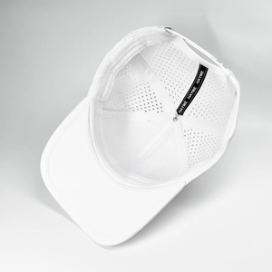 Gorra <span class=keywords><strong>de</strong></span> Béisbol Deportiva Performance Sports Open Golf, Transpirable, <span class=keywords><strong>de</strong></span> 5 Paneles, con Orificios Cortados con Láser, Blanca - Product Image 3