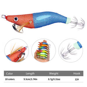 <span class=keywords><strong>2.2</strong></span> # aydınlık 9.3CM 8.5G kalamar Jig sert yem balıkçılık ahşap karides cazibesi kalamar Jig Lures - Product Image 2