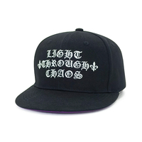 Gorra Snapback Personalizada al por Mayor de 6 Paneles con Estructura, Bordada, de Tela de Algodón, Talla Ajustable
