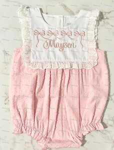 Bebek Tulumları Toptan Yazlık Bebek Giyim Setleri İsviçre Noktalı Dantel Kabarık Tulum Yenidoğan Bebek Tulum Setleri - Product Image 3