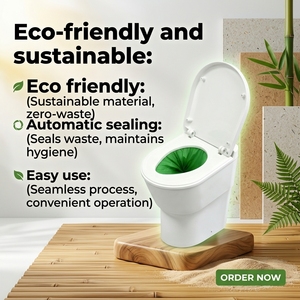 OEM Durable <b>Environment</b> Safe Auto Heat Seal Fold Rechargeable Urine Isolate Gravity Flushing Remote Control Portable Adult Potty - Product Image 1