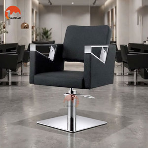 Sillón de Peluquería Hidráulico Comercial con Reposabrazos Angular Obsidian de <span class=keywords><strong>Outlet</strong></span> Facility - Product Image 1
