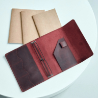 Couverture de carnet en cuir PU gravée, reliée, rechargeable A5/A4, couleur et logo personnalisés, cadeau avec pages intérieures personnalisables pour la promotion