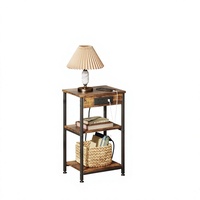 Table d'appoint de salon moderne et minimaliste, étagère à trois niveaux, table basse, petit bureau, à placer près du mur