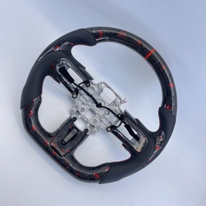 Volante de Fibra de Carbono Forjado con Detalles Rojos para <span class=keywords><strong>Ford</strong></span> Mustang <span class=keywords><strong>Ford</strong></span> <span class=keywords><strong>SHELBY</strong></span> 2018-2023, Piezas Personalizadas para el Interior del Automóvil - Product Image 3