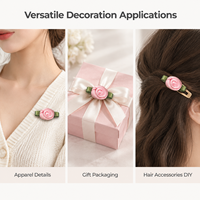 Petite Rosette en Tissu Faite Main pour Ornement de Robe, Décoration de Chaussettes, Pince à Cheveux, Décoration de Chaussures, Emballage Cadeau, Couleur Personnalisée