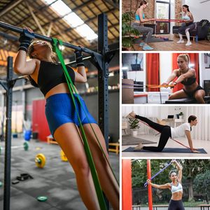 Banda de Resistencia de TPE de Alta Calidad de 5-280 lb para Ejercicios de Estiramiento Corporal, Yoga, para Hombres y Mujeres, Correas de Tensión, Cuerdas de Yoga - Product Image 6