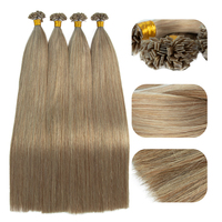 Extensions de cheveux humains vierges de qualité supérieure à pointe plate, douces, soyeuses, lisses, avec cuticules alignées, pour usage en salon