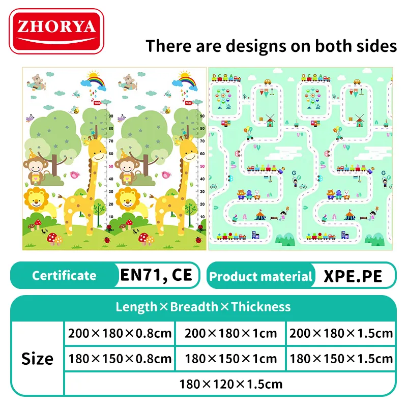 Zhorya – tapis de jeu en gros, tapis de sol pliable pour enfants, tapis pour bébés
