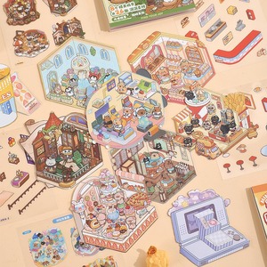 Libro de Colección de Paisajes en Miniatura, Pegatinas 3D para Casa en Miniatura, Manualidades para Aliviar el Estrés, Linda Casa Pequeña, Decoración Navideña - Product Image 3