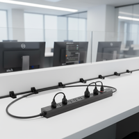 Multiprise PDU 8 prises avec protection contre les surtensions, câble de 2 m, montage en rack, environnement de bureau/IT