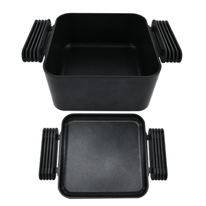 2-in-1 다기능 전기 냄비 & 그릴 바베큐 프라이팬 프라이팬 프라이팬 (가정 요리를 위한 분리형 접시 포함) - Product Image 3