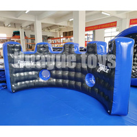 Vente directe d'usine épissure noir et bleu cible gonflable Paintball obstacle pilulier jeu de tir pratique Paintball